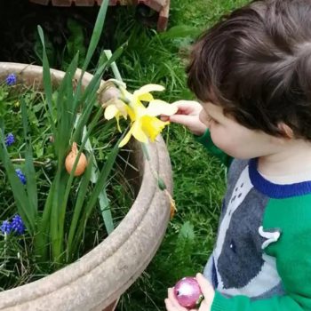 Little Boy Gardening at Deansrath Family Centre