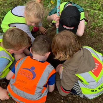 Pre-schoolers looking for bugs!